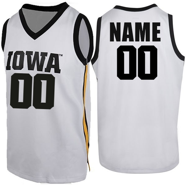 Men's Iowa Hawkeyes Active Player Custom White Stitched Basketball Jersey